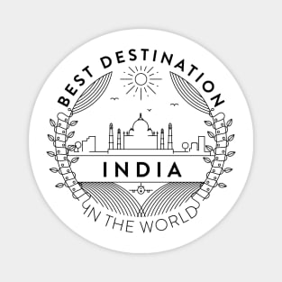 India Minimal Badge Design Magnet